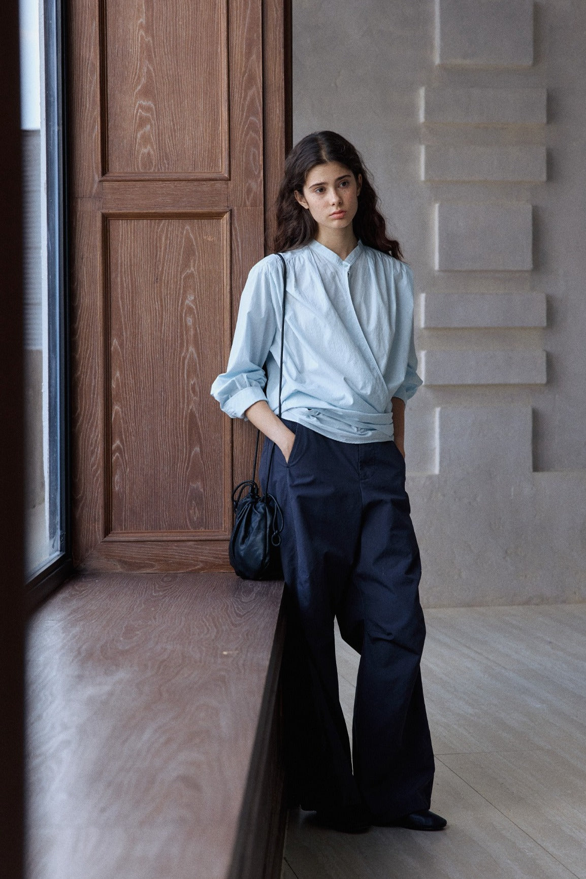 100% cotton wrap style shirt | 3 color