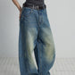 100% cotton banana silhouette jean pants | 3 color