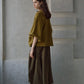 Wool containing loose-fit soft short-sleeve sweater | 3 color