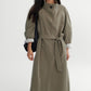 Minimalist style drape trench coat | 2 color