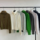 100% wool long collar sweater knitwear | 7 color