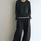 Acrylic-linen fake two-piece lightweight knitwear | 3 color