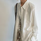 Linen blend relaxed-fit embroidery shirt | 3 color