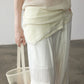 Viscose blend lightweight fringed edge knit scarf | 3 color