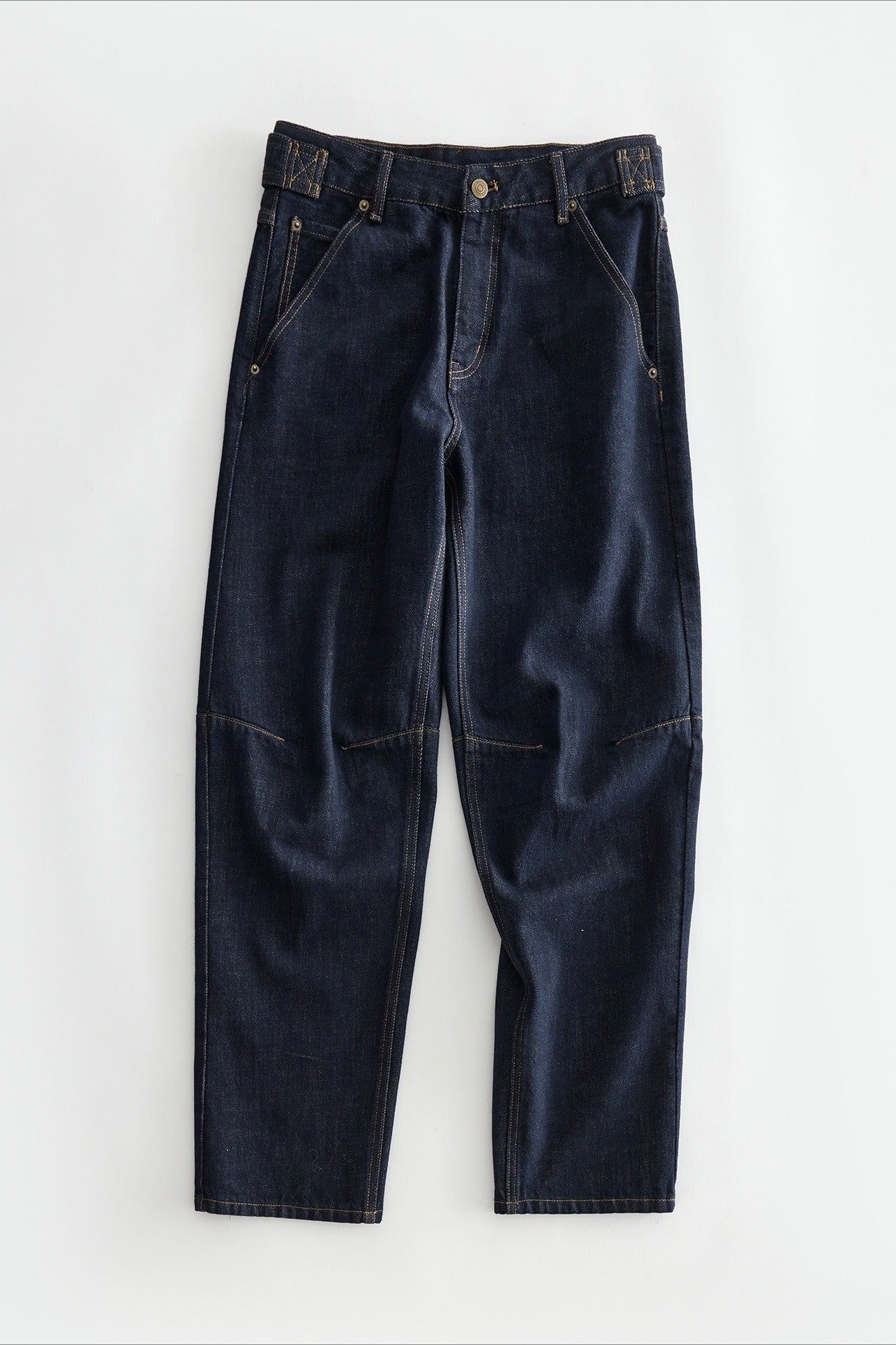 100% cotton adjustable back waist silhouetted jeans | 2 color