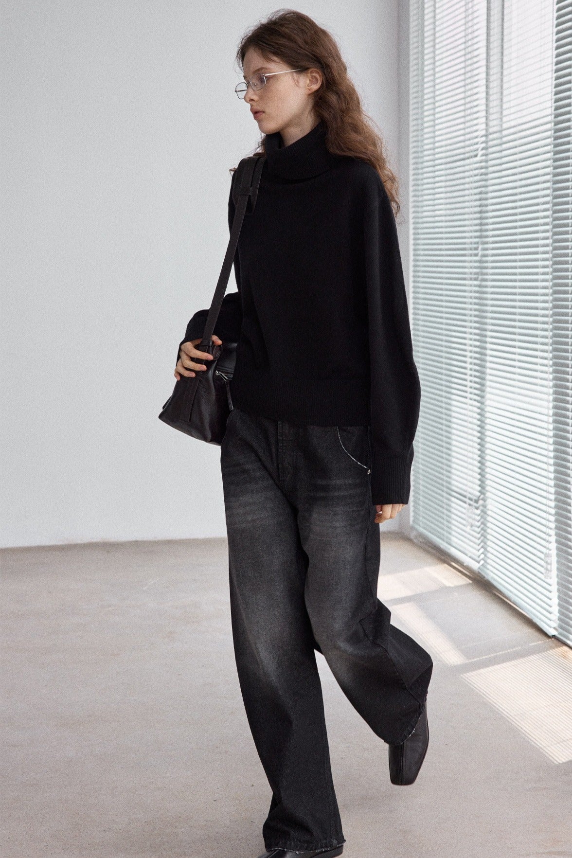 100% wool high neck soft sweater | 3 color