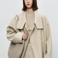 Strong silhouette mid-length jacket | 2 color