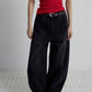 100% cotton banana silhouette jean pants | 3 color