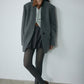 Relaxed-fit color-blocked V-neck blazer | 2 color