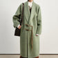 Wool-silk-angora ultra-loose V-neck over coat | 3 color