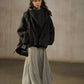 Wool-silk-angora double-faced jacket scarf collar | 4 color