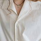 Cotton large lapel collar loose-fit shirt | 2 color