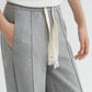 Stylish drape relaxed long sweatpants | 2 color