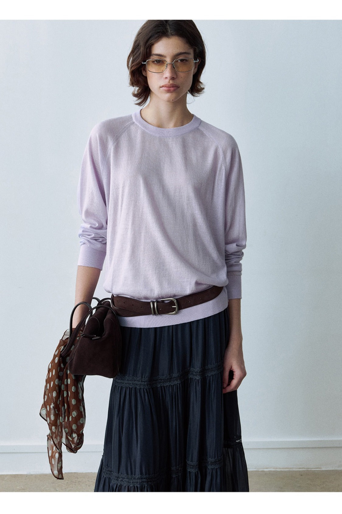 Wool-blend crew-neck knitwear | 4 color