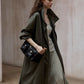 Cotton relaxed-fit batwing sleeves trench coat | 2 color