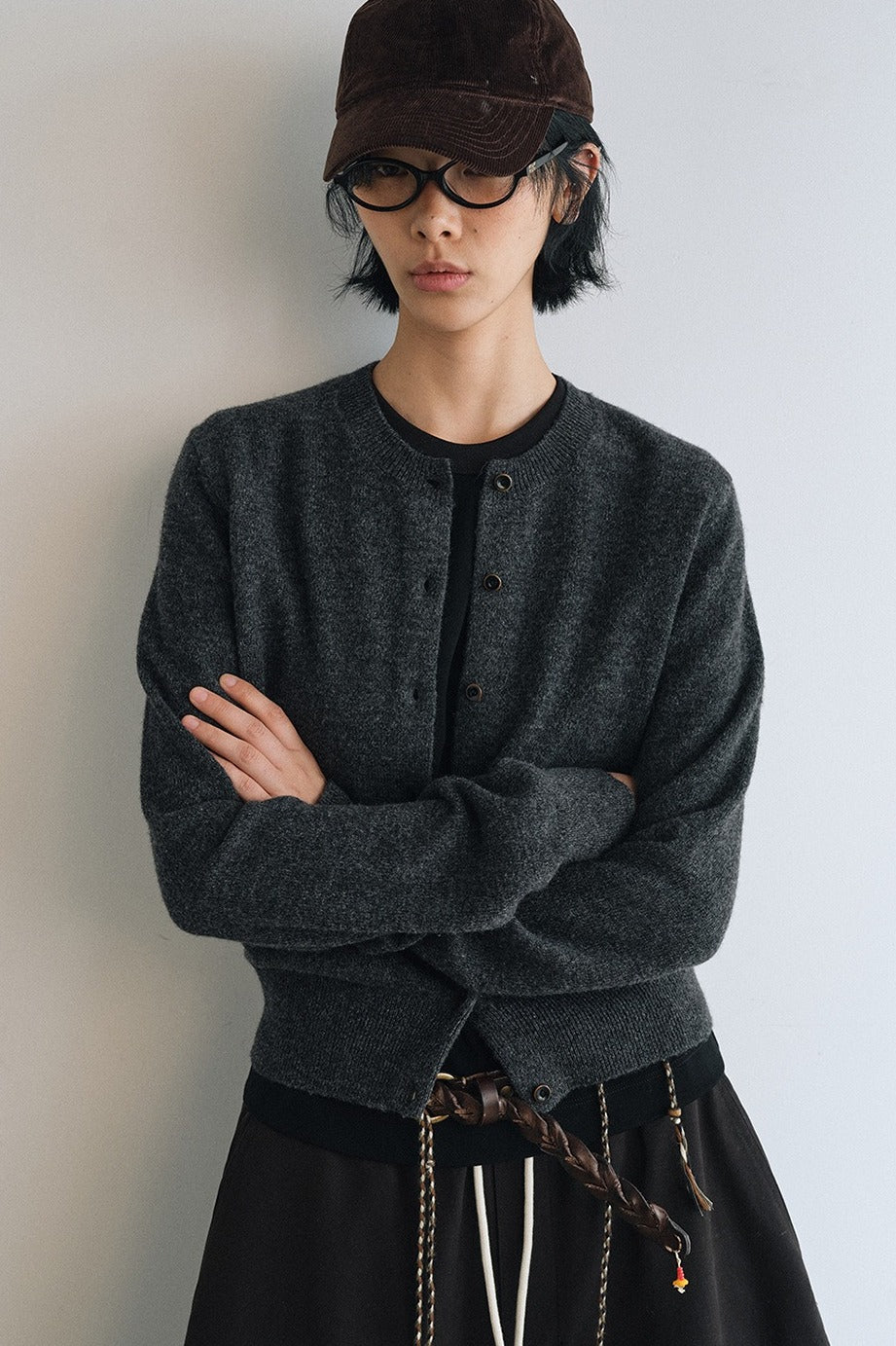 100% wool classic fit knit cardigan | 4 color