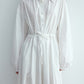 Relaxed stand collar waisted shirt dress coat | 3 color