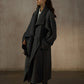 100% wool irregular collar overcoat | 2 color