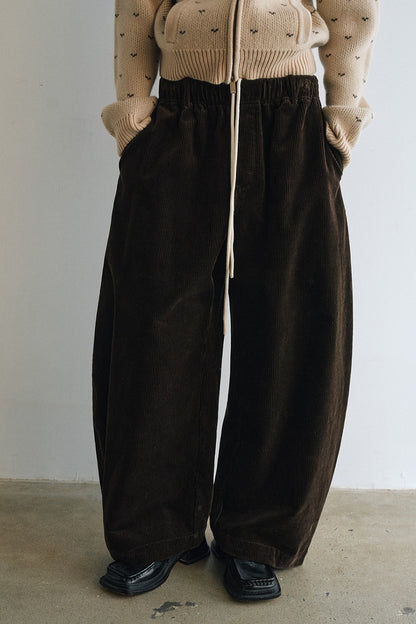 100% cotton ultra-loose fit banana shape corduroy pants | 5 color