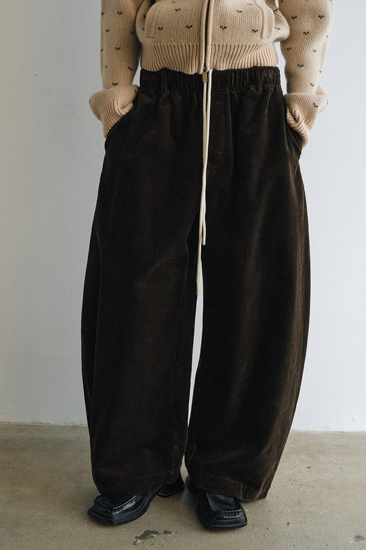 100% cotton ultra-loose fit banana shape corduroy pants | 5 color