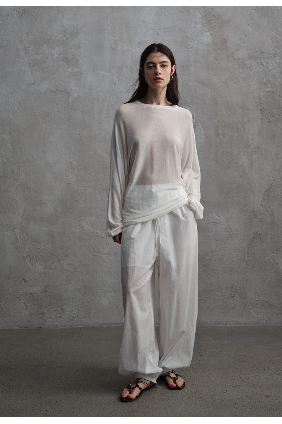 Pantalon léger lanterne en viscose-coton | 3 couleurs