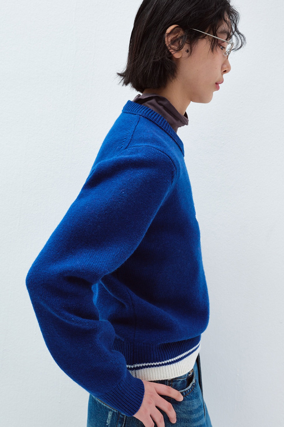 100% sheep wool horse pattern pullover sweater | 3 color