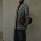 Wool containing plaid pattern super loose blazer | 2 color