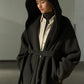 100% wool relaxed silhouette coat | 3 color