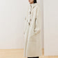 Wool riched double-sided fabric toggle button coat