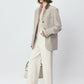 Wool-cashmere chic fit mid-length suit jacket