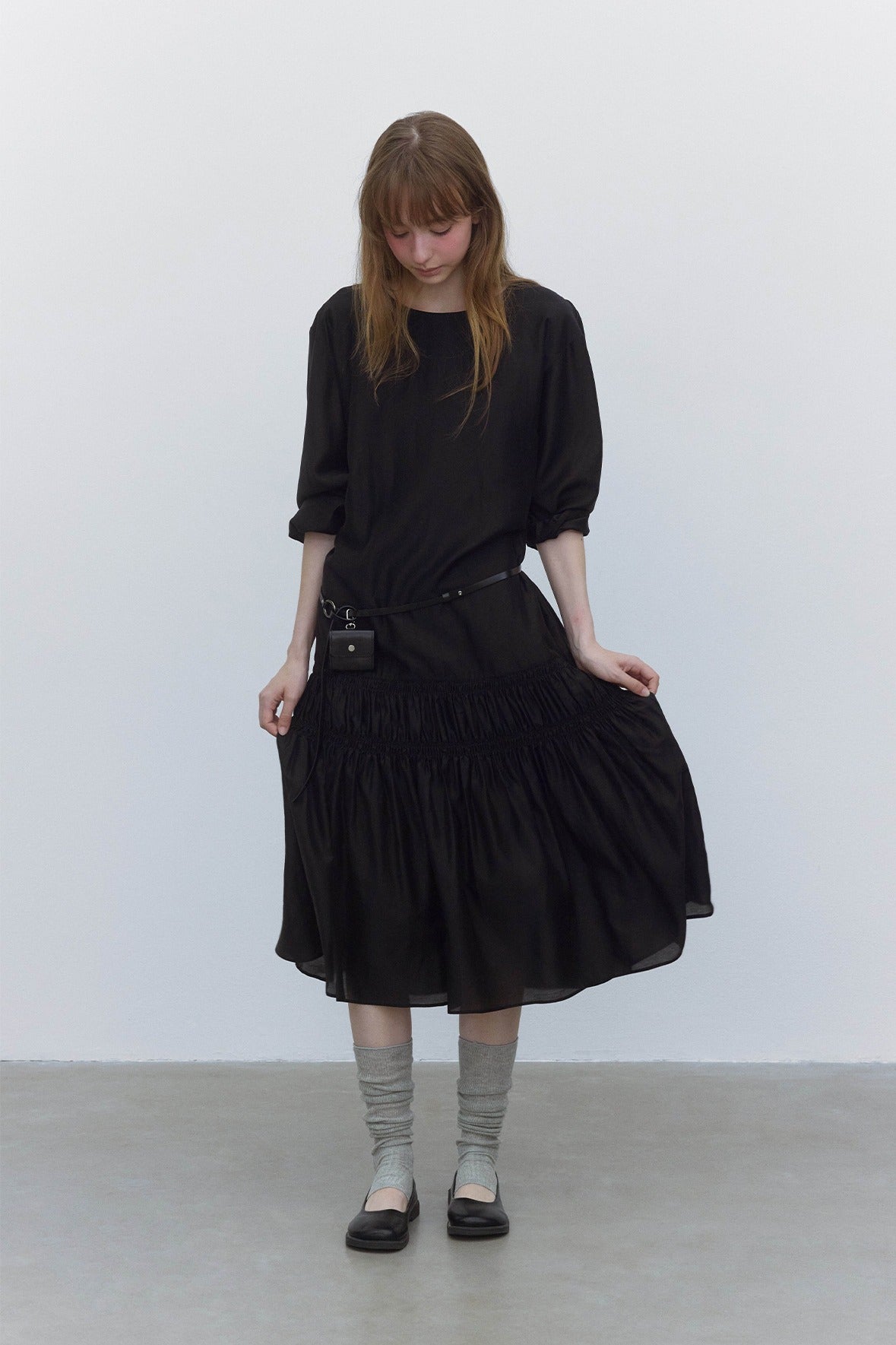 Lyocell blend feather-light softness flowing dress | 2 color