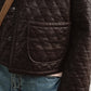 Retro-style quilted PU jacket | 2 color