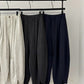 Silhouetted tapered slits hem wide-leg pants | 4 color
