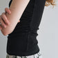 Cotton blend semi-high neck waisted t-shirt | 5 color
