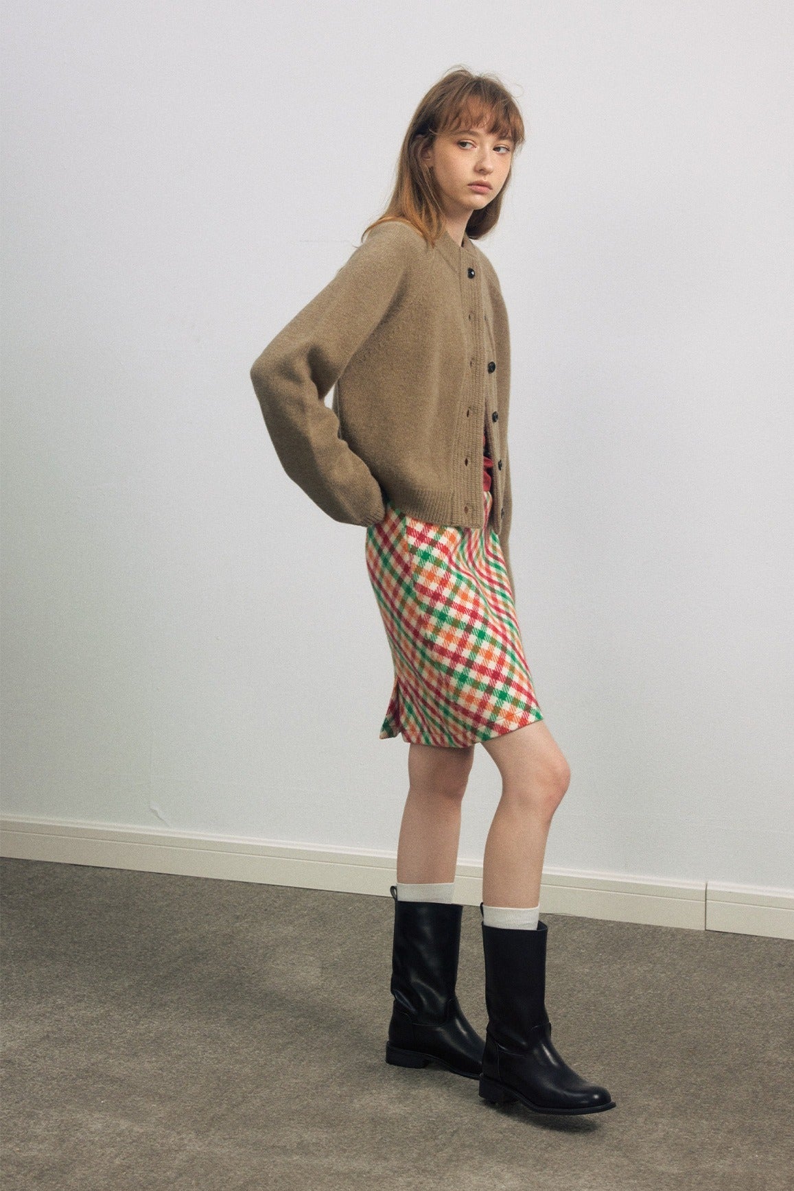 100% wool wide placket cardigan | 5 color