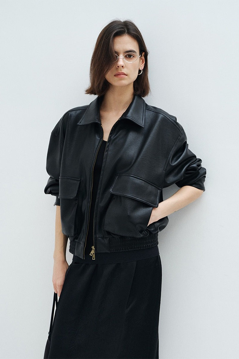 Chic PU jacket | 2 color