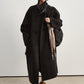 100% wool sharp structured horn buttons coat | 2 color