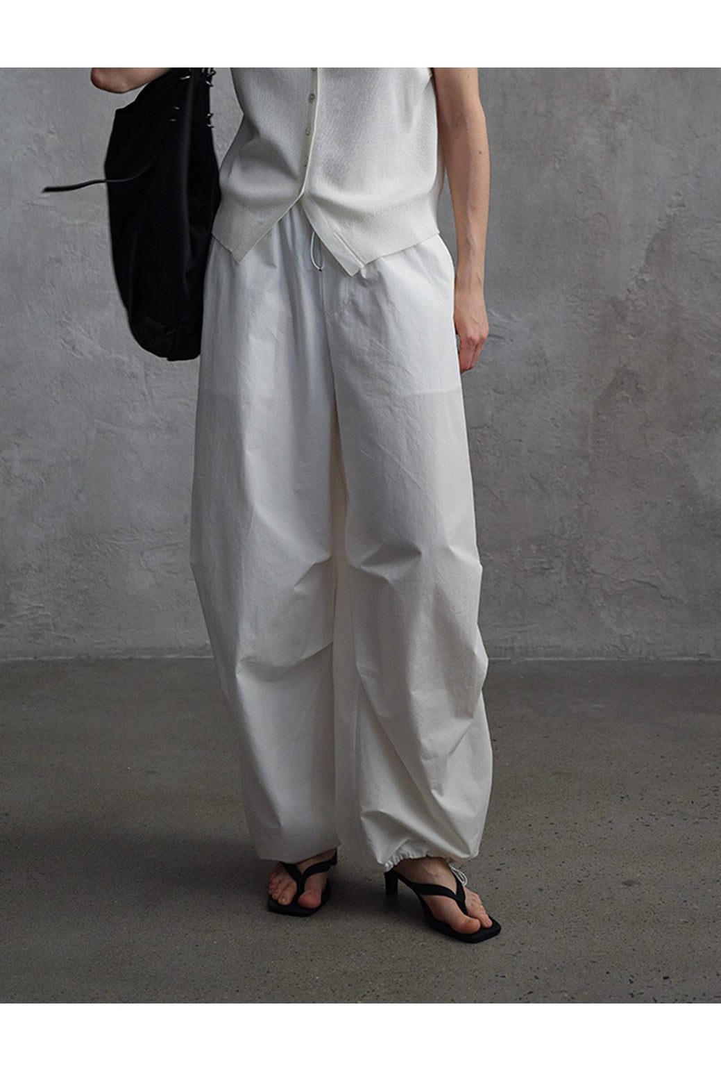 Tencel-linen-cotton blend parachute pants | 3 color