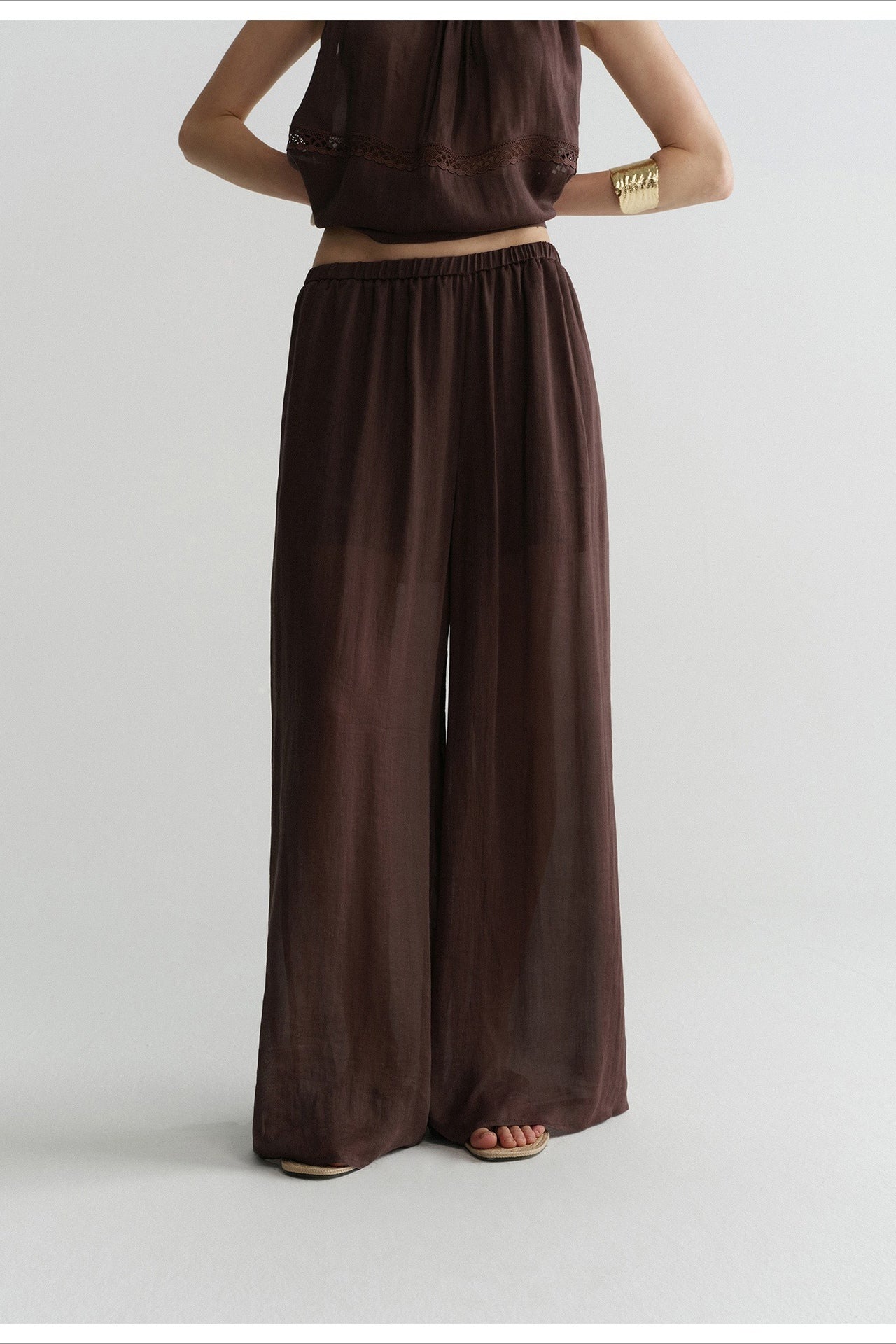 Pantalon très ample mélange rayonne-ramie-Tencel | 2 couleurs