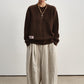 Silhouetted tapered slits hem wide-leg pants | 4 color