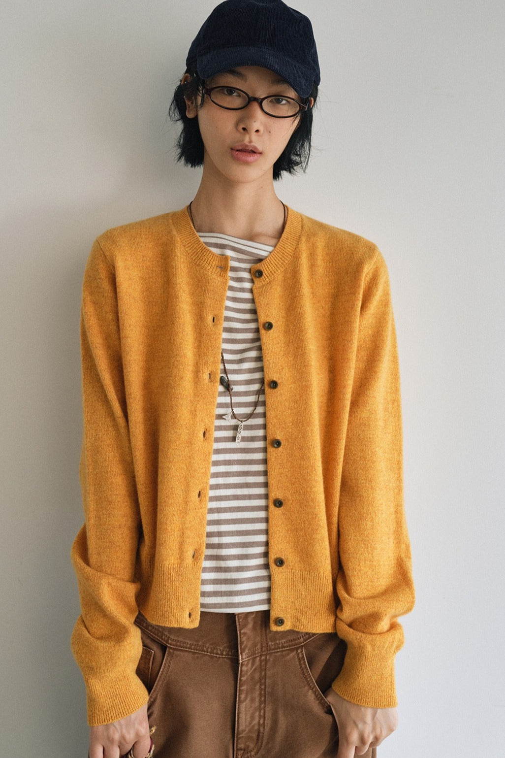 100% wool classic fit knit cardigan | 4 color