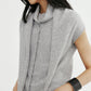 Wool containing lightweight soft knit top and scarf | 3 color