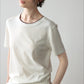 Cotton blend color contrasting neckline T-shirt | 6 color