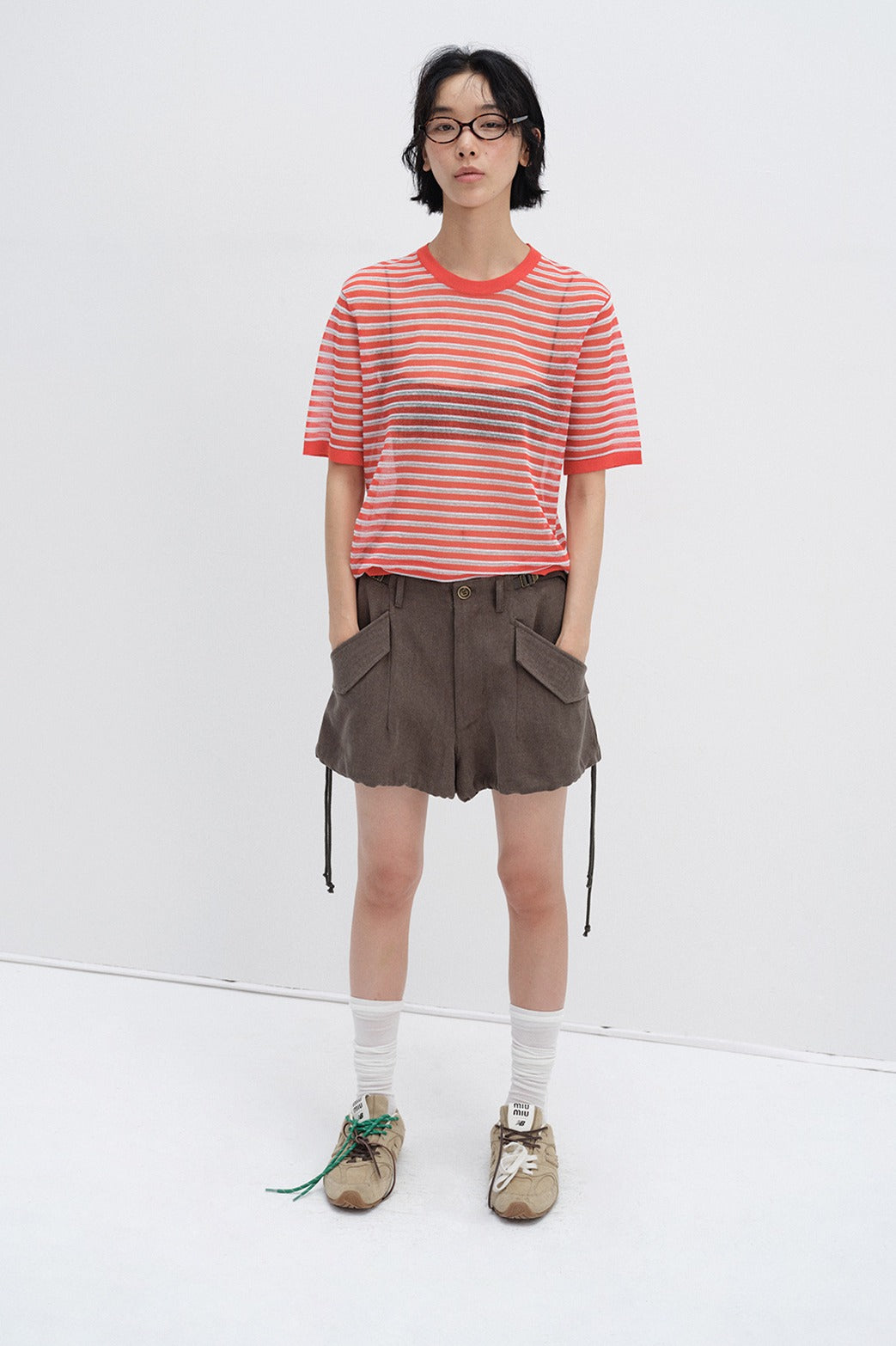 Breathable lightweight striped T-shirt | 3 color