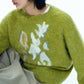 Alpaca blend soft and cozy jacquard sweater | 4 color