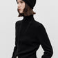 Wool blend seamless knit turtleneck knitwear | 4 color