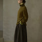 Mohair blend stacked high neck cozy loose sweater | 4 color