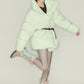 Medium long fluffy outwear down jacket | 6 color