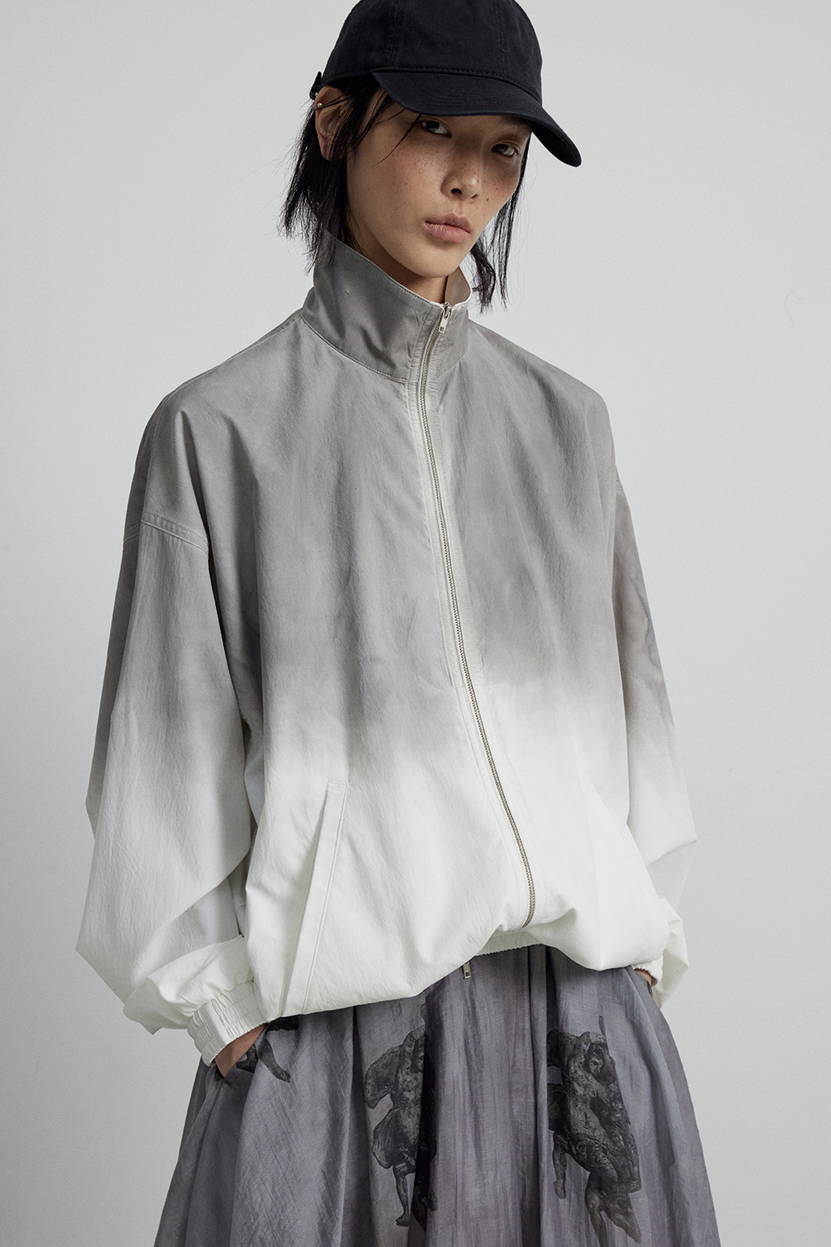 Viscose gradient spray-dye basic jacket | 2 color