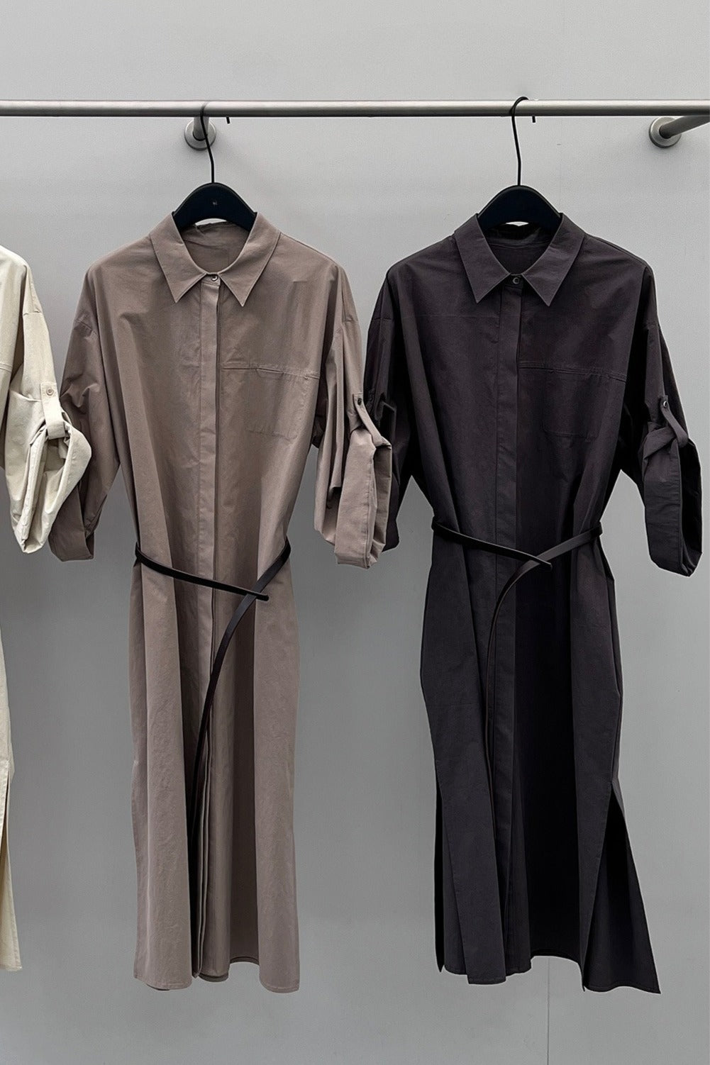 Cotton-spandex max shirt-dress | 3 color